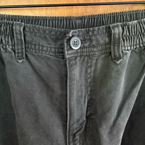 Aerie Dark Gray Barrel Leg Jeans Pants High Rise Wide Leg Stretchy Boho Tencel - Picture 9 of 14